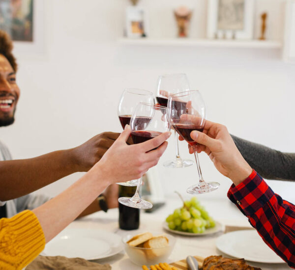 Friends enjoying wine