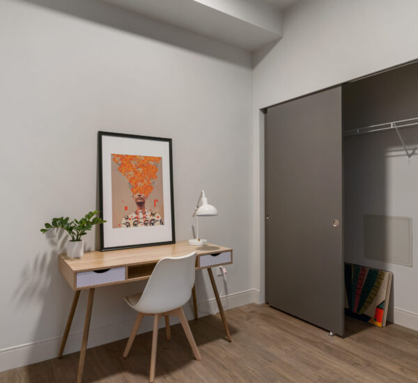 apartment closet and home office