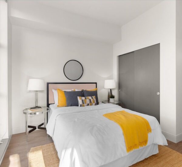 Studios in Seattle WA - Pivot Seattle - Bedroom with Wood-Style Flooring